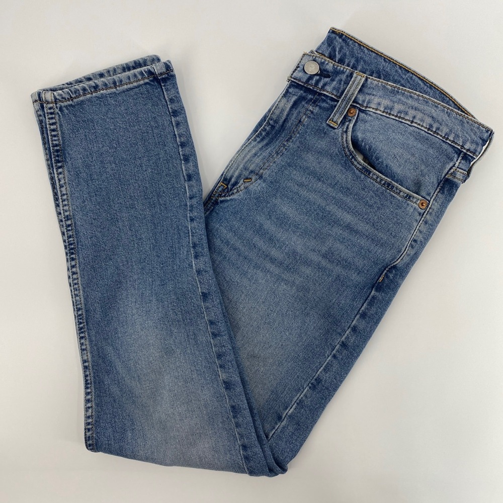 Levis 510 Skinny Jeans Mens Tag 34x30 Fits 33x26.5 Blue Denim Tencel Stretch